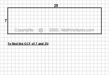 Greatest Common Factor of 7 and 25 (Animated)